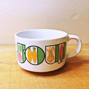 Large Retro Soup Mug with Handle 1970s